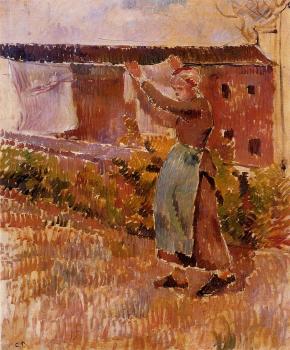 卡米耶 畢沙羅 Women Tending the Laundry 卡米耶 畢沙羅 Women Tending the Laundry
